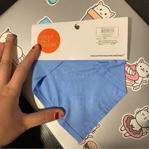 NEW Say what dog bandana cheaper than therapy 100% cotton size S/M - Picture 2 of 2